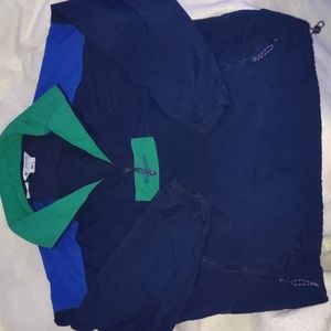 Vintage Columbia windbreaker, quarter zip style, size men's large